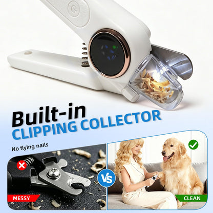 2-in-1 Pet Nail Clippers & Grinder with Light
