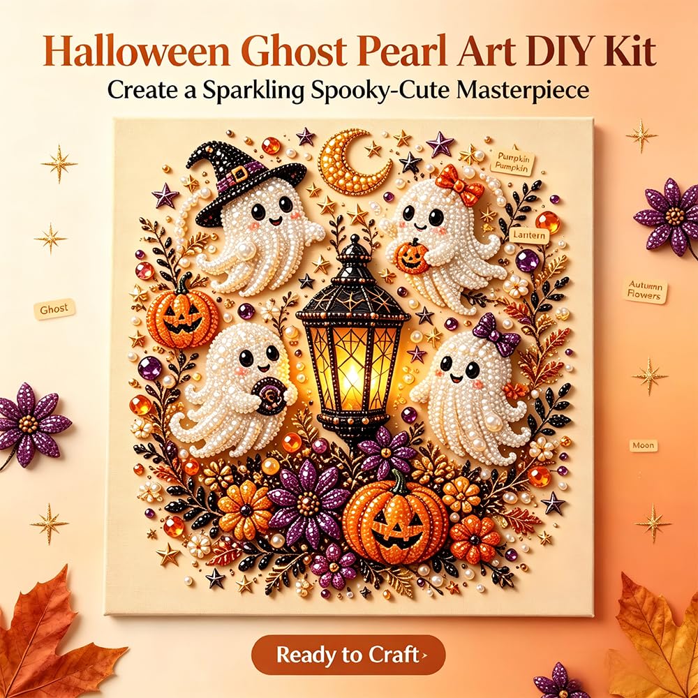 👻Halloween Ghost Pearl Art DIY Kit