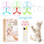 🐈6 Pcs Cat Fetch Toy Set Launcher Gun