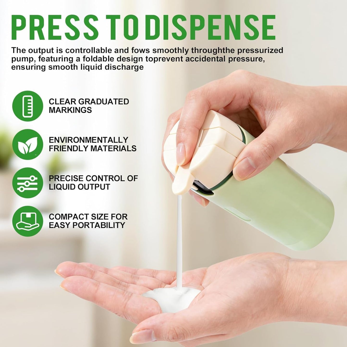 4-in-1 Portable Cosmetic Shampoo Dispenser Storage Bottle
