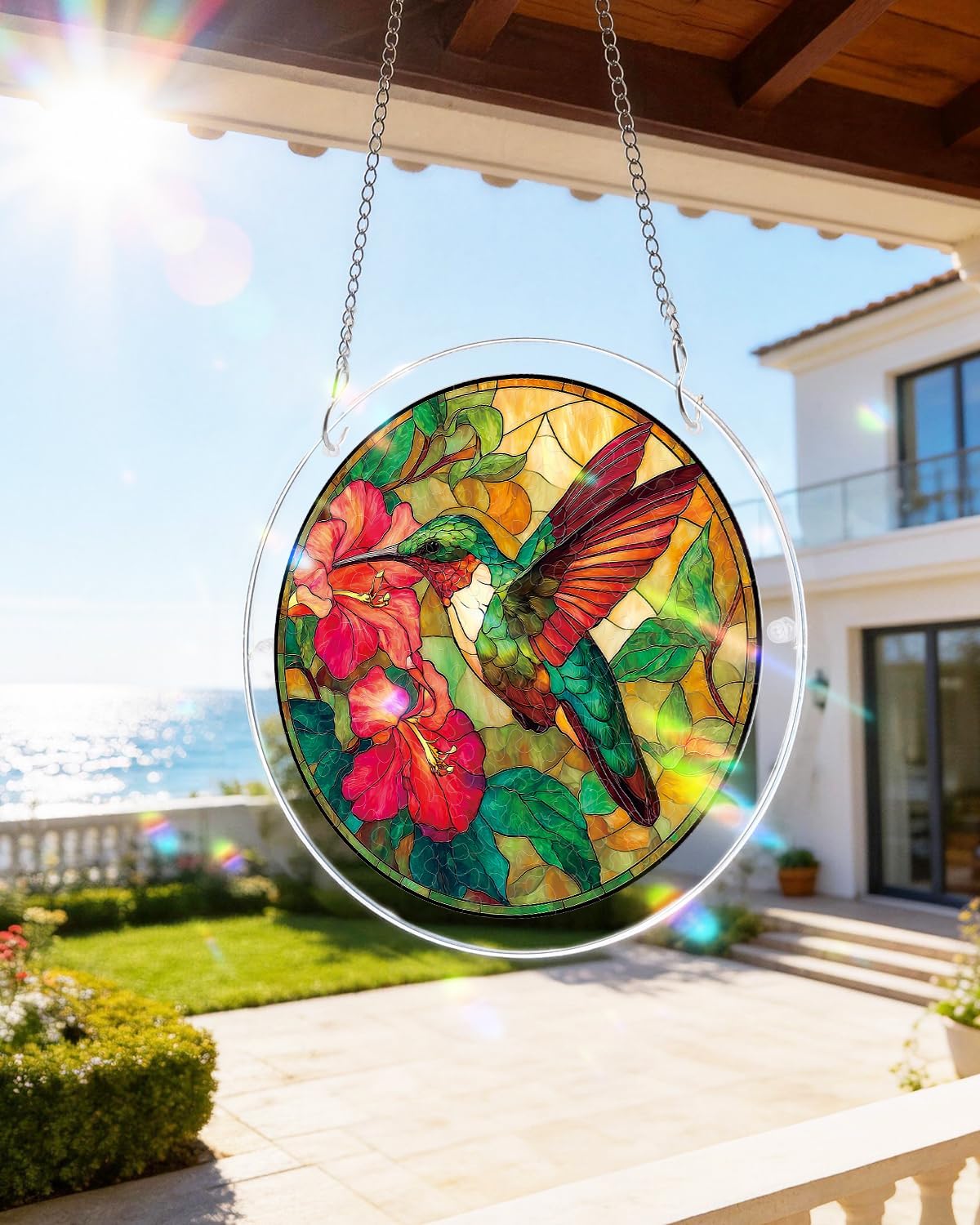 Colorful Birds of Spring Sun Catchers Window
