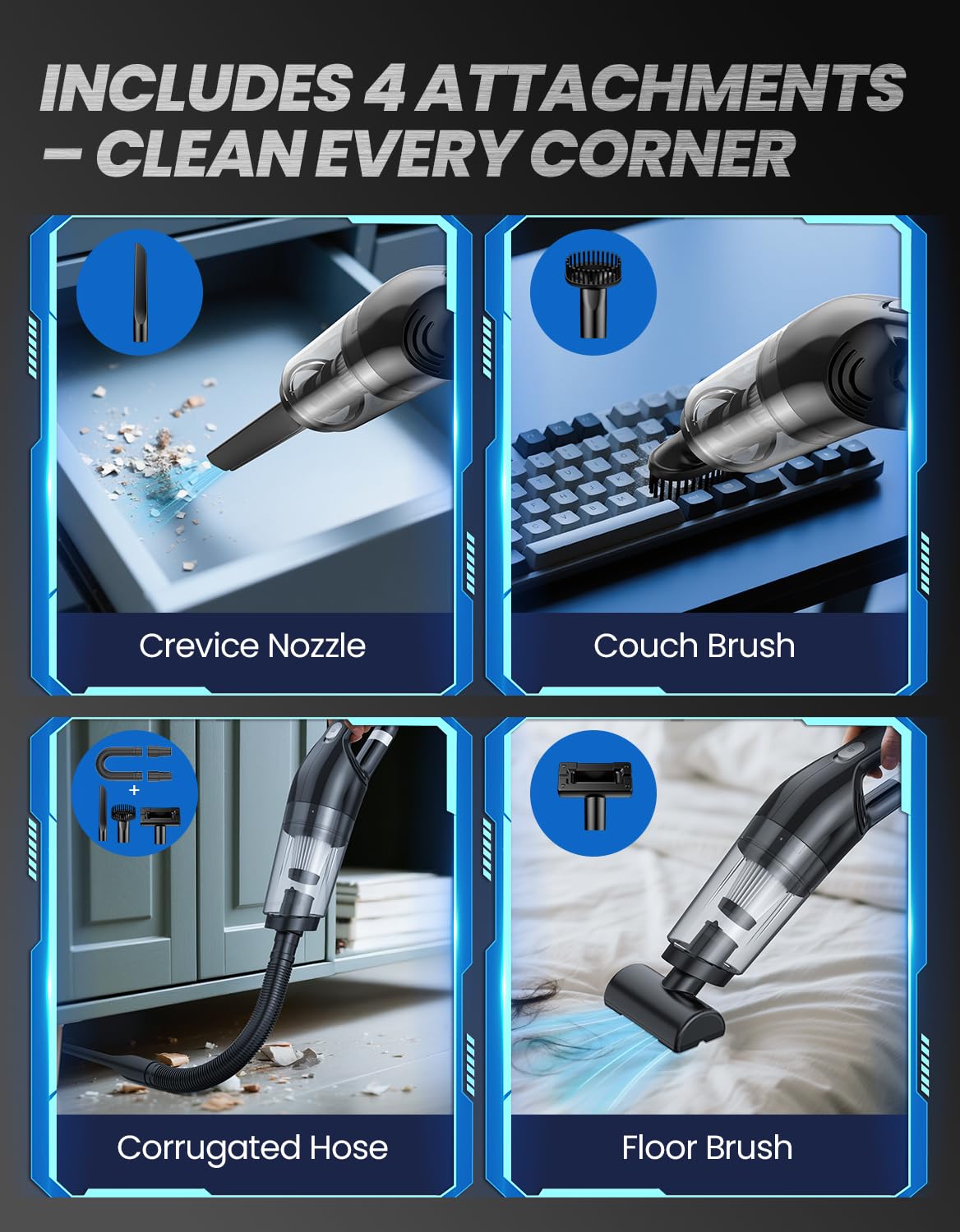 Handheld Portable Rechargeable Car Handheld Vacuum Cordless