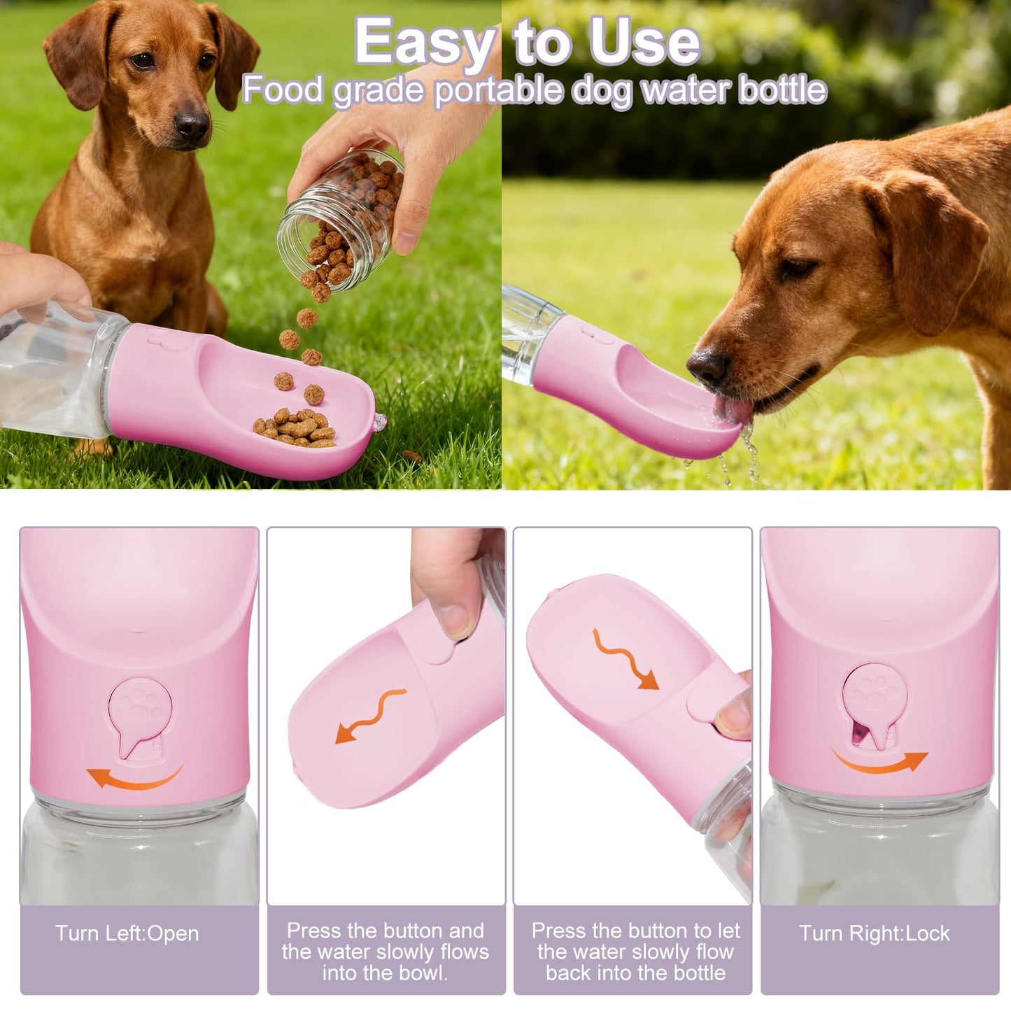 3 in 1 Pet Portable Water Bottle