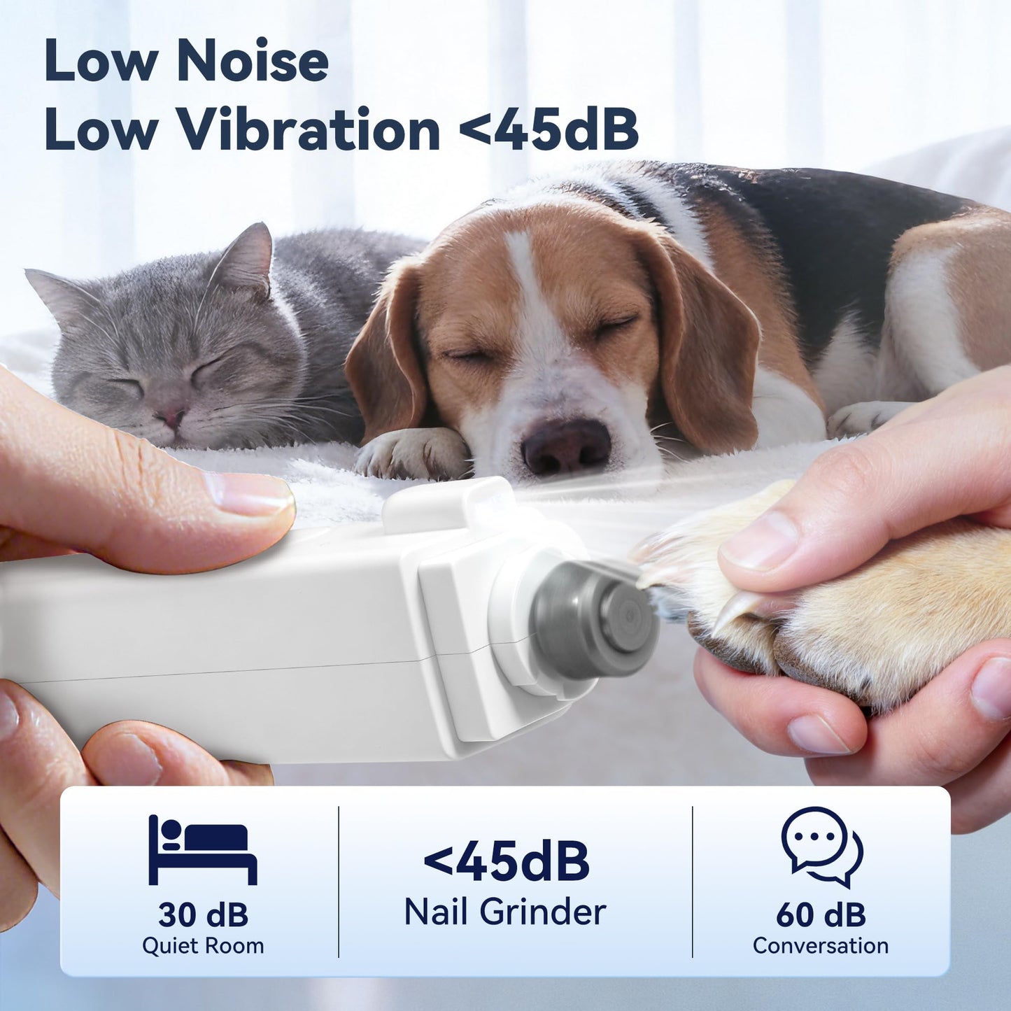 2-in-1 Pet Nail Clippers & Grinder with Light