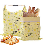 2 Pack Reusable Beeswax Bread Bags for Homemade Sourdough Bread