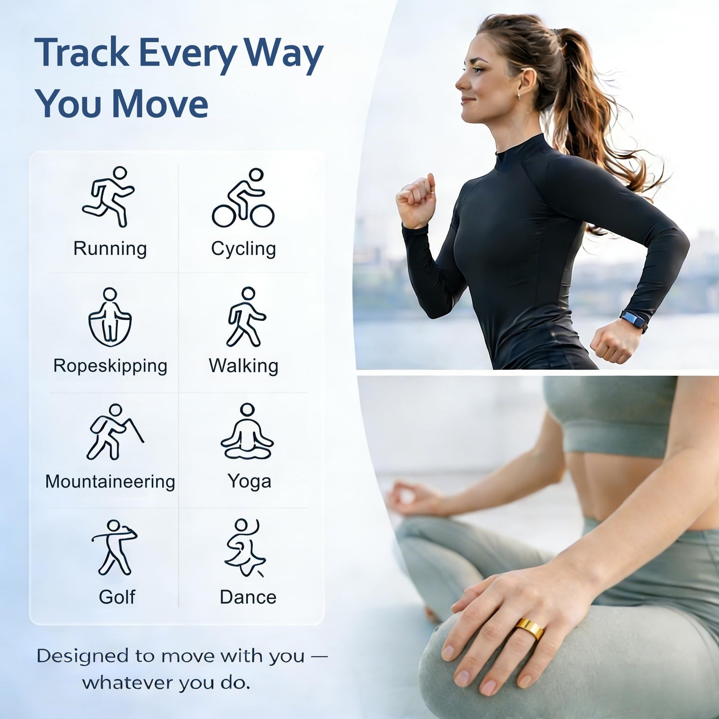 Smart Ring Health & Fitness Tracker