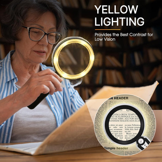 30X Magnifying Glass with Light
