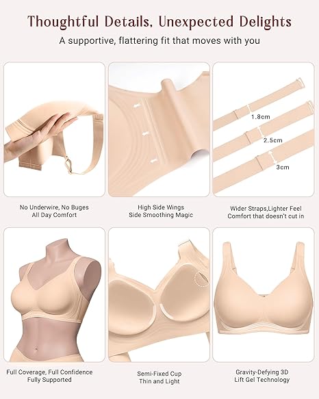 No Underwire Supportive Wireless Plus Size Bra