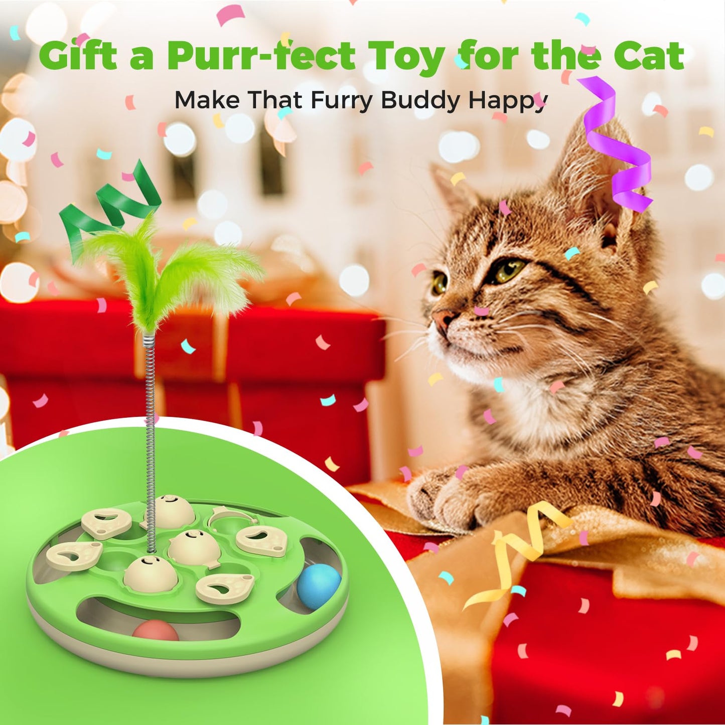 3 in 1 Cat Treat Puzzle Feeder