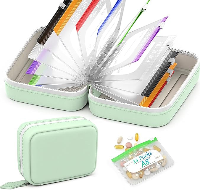 Waterproof Weekly Pill Organizer Pouch Set
