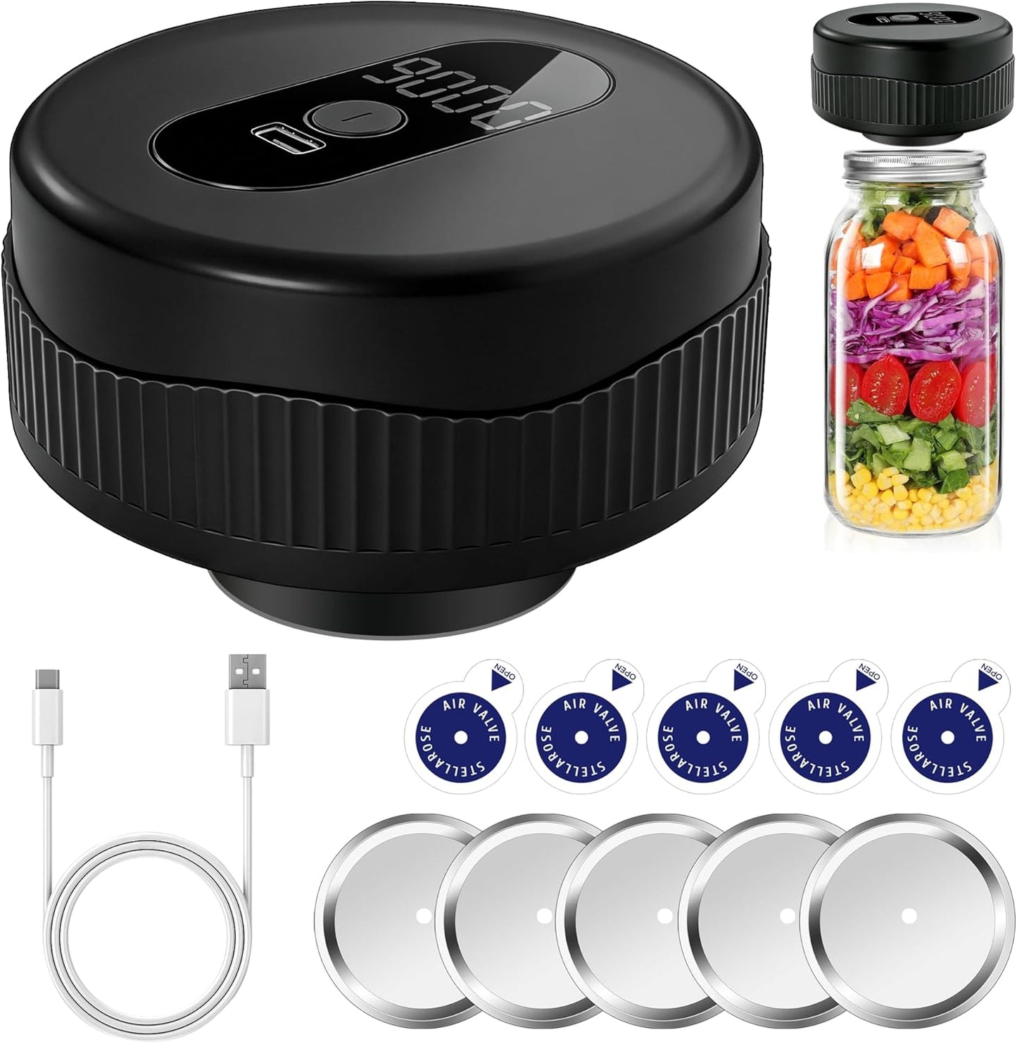 Electric Mason Jar Vacuum Sealer Kit