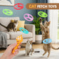 🐈6 Pcs Cat Fetch Toy Set Launcher Gun