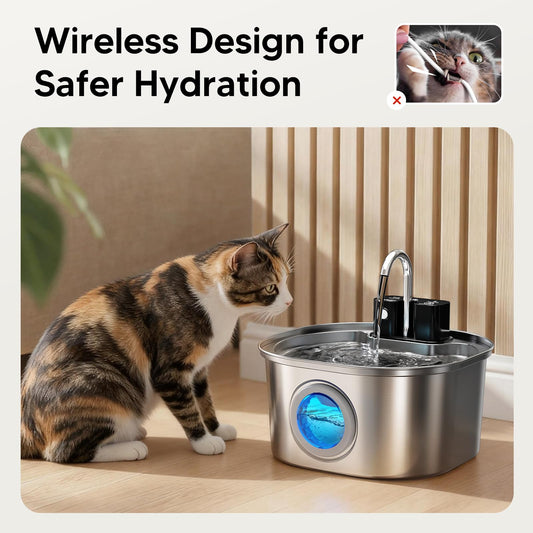 Intelligent Stainless Steel Cat Water Fountain