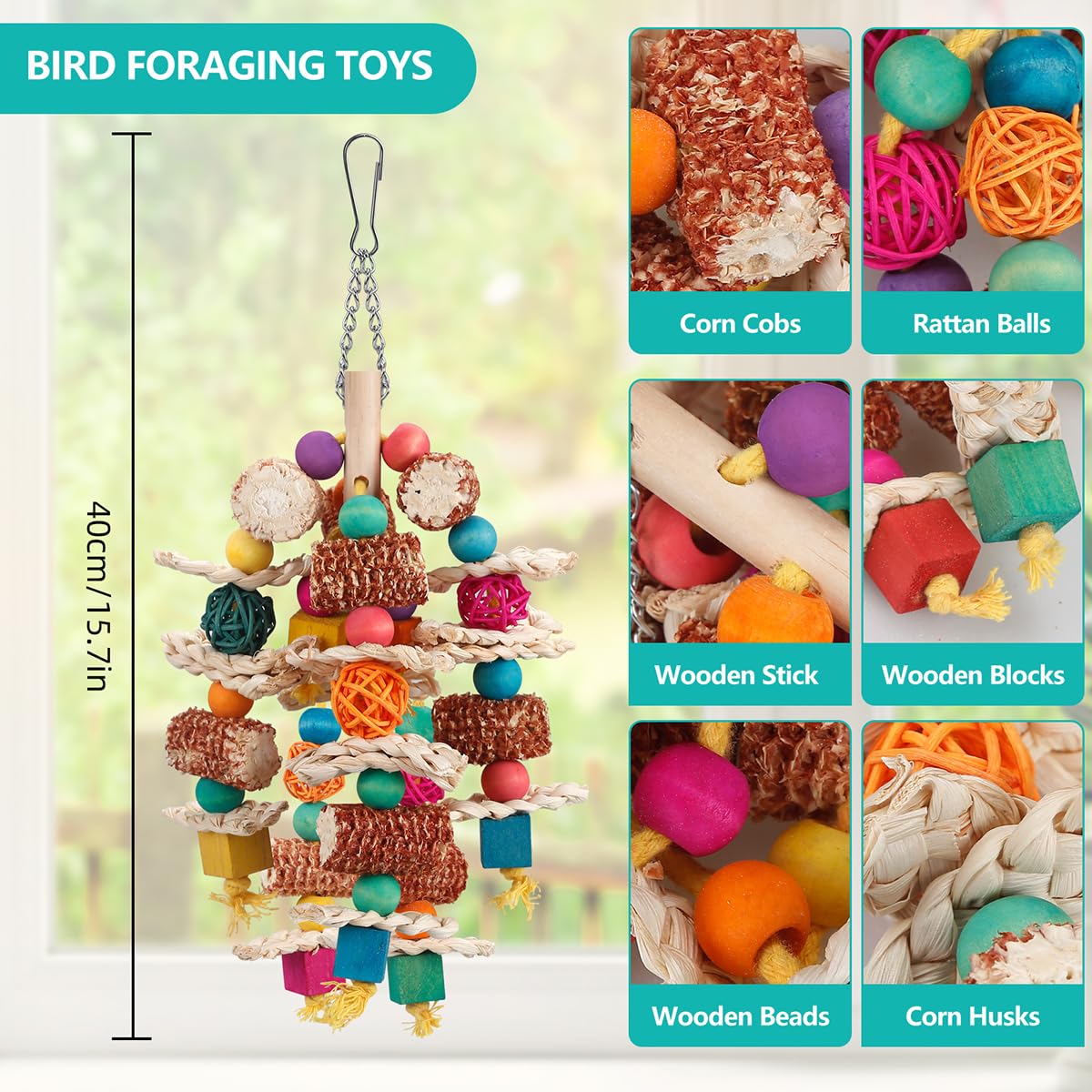 Parrot Bird Natural Corn Cob chew Toys