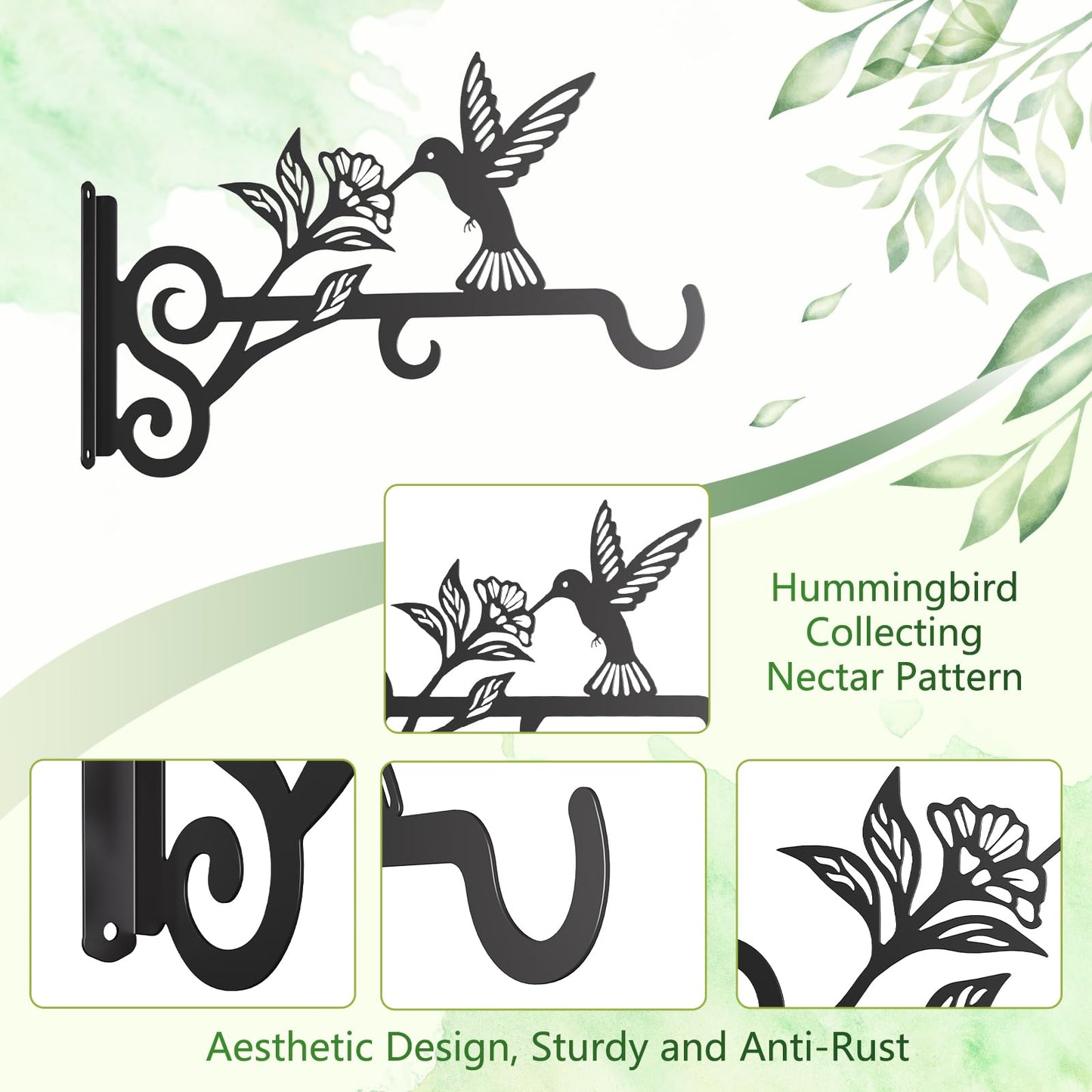 Metal Aesthetic Plant Bracket Hangers Outdoor