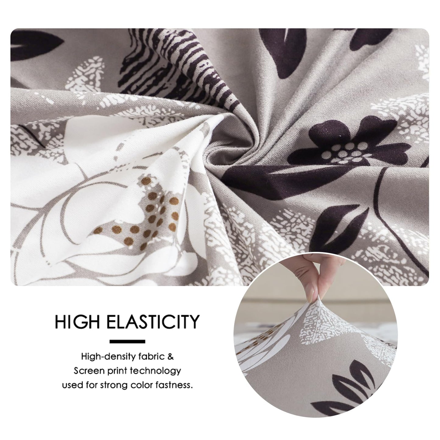 Waterproof Patio Floral Printed Stretch Cushion Covers