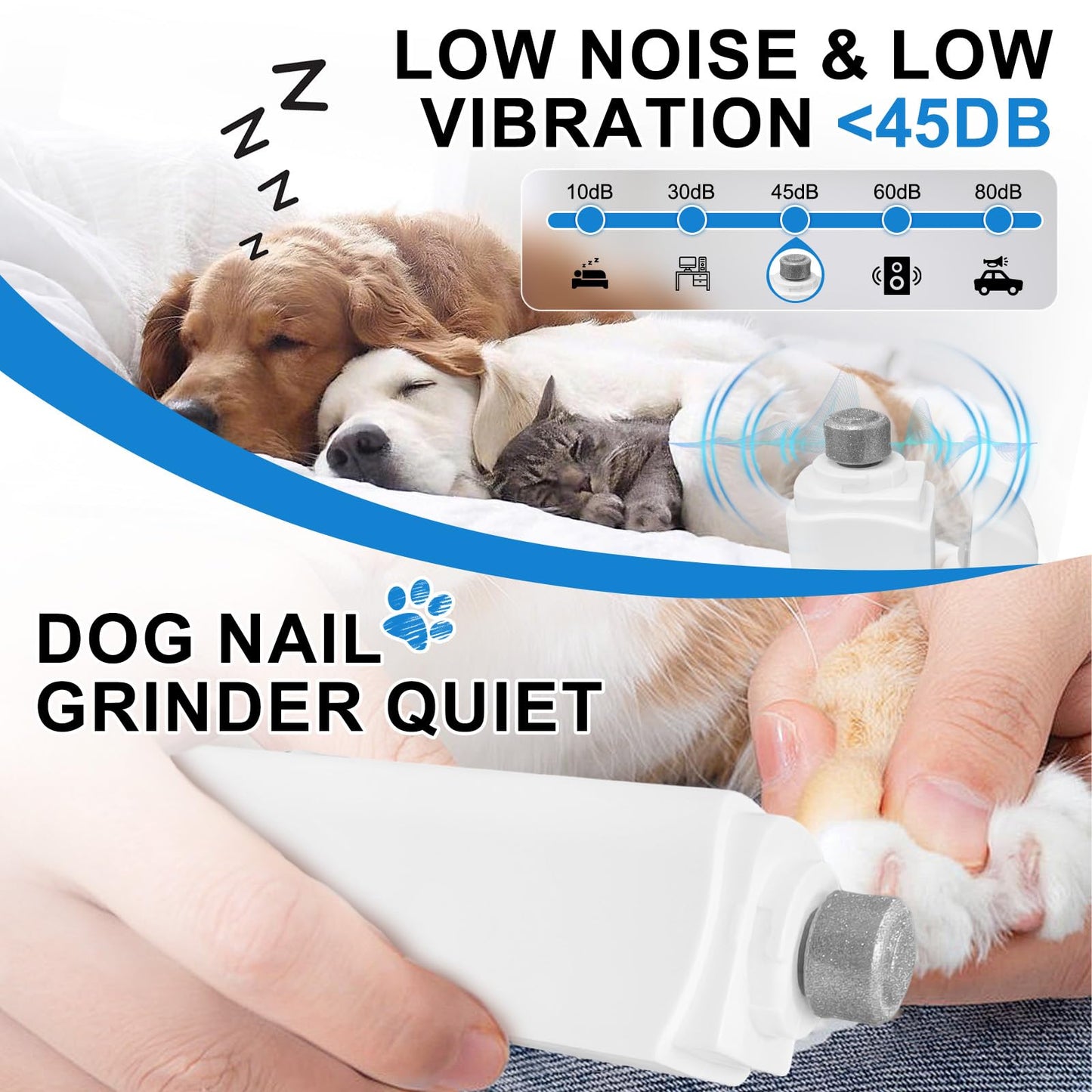 2-in-1 Pet Nail Clippers & Grinder with Light