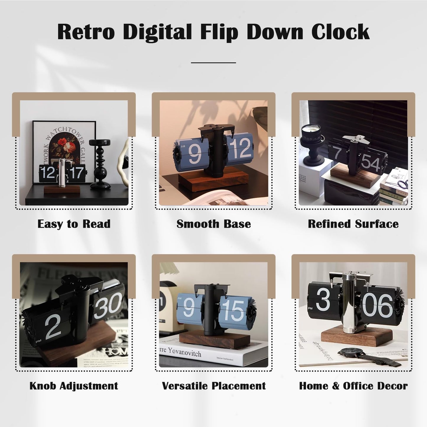 Retro Digital Flip Down Clock