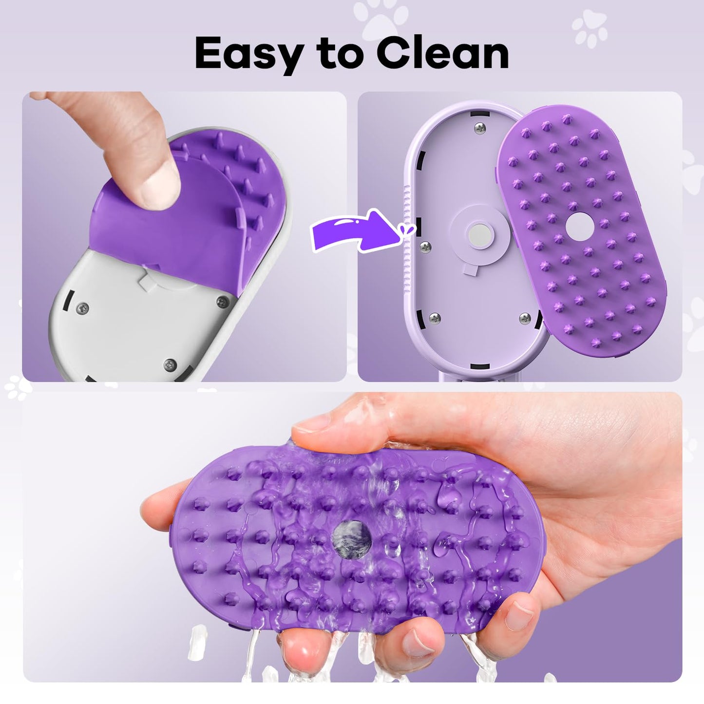 4 in 1 Pet Steam Brush for Shedding