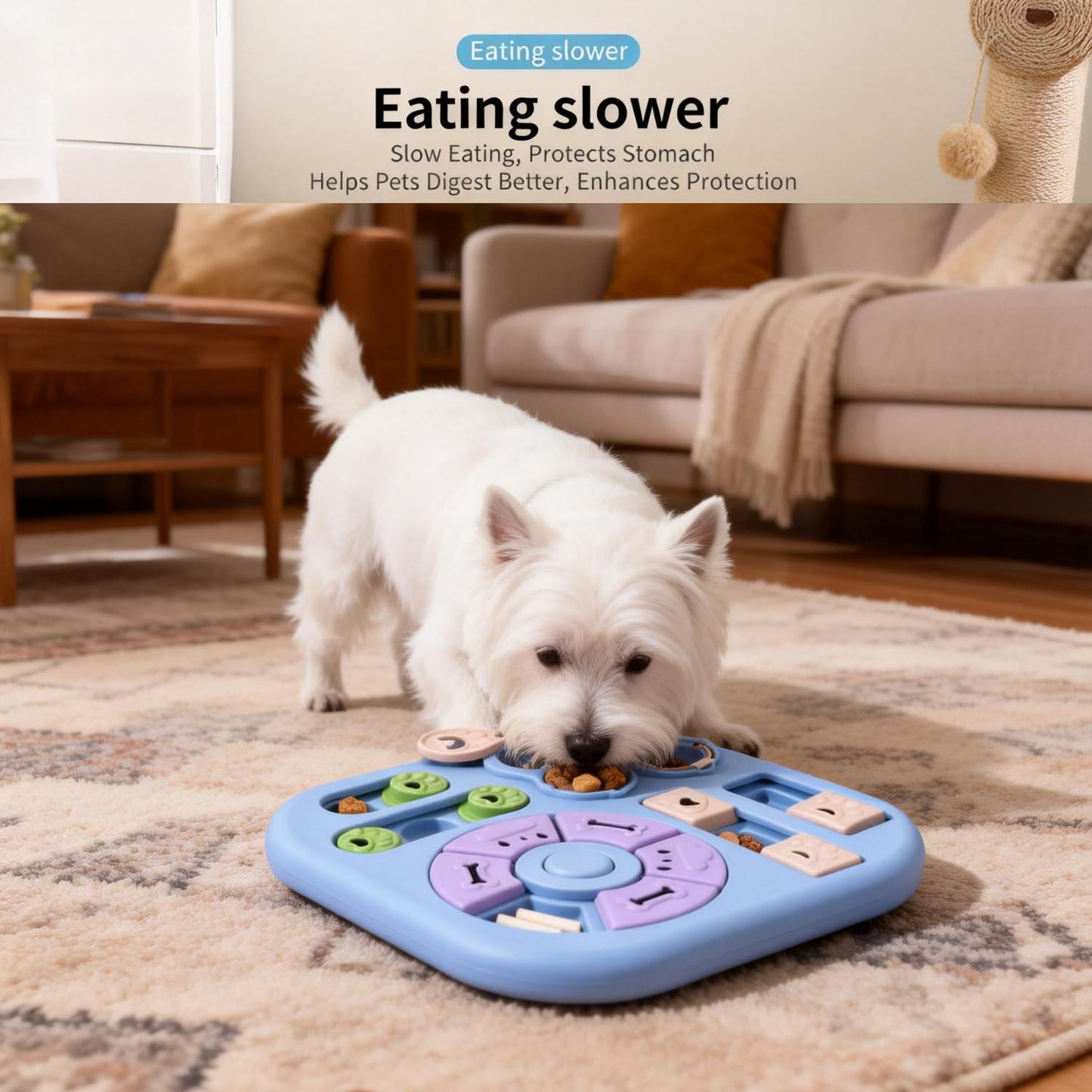 Interactive Cat Puzzle Training Bowl Feeder