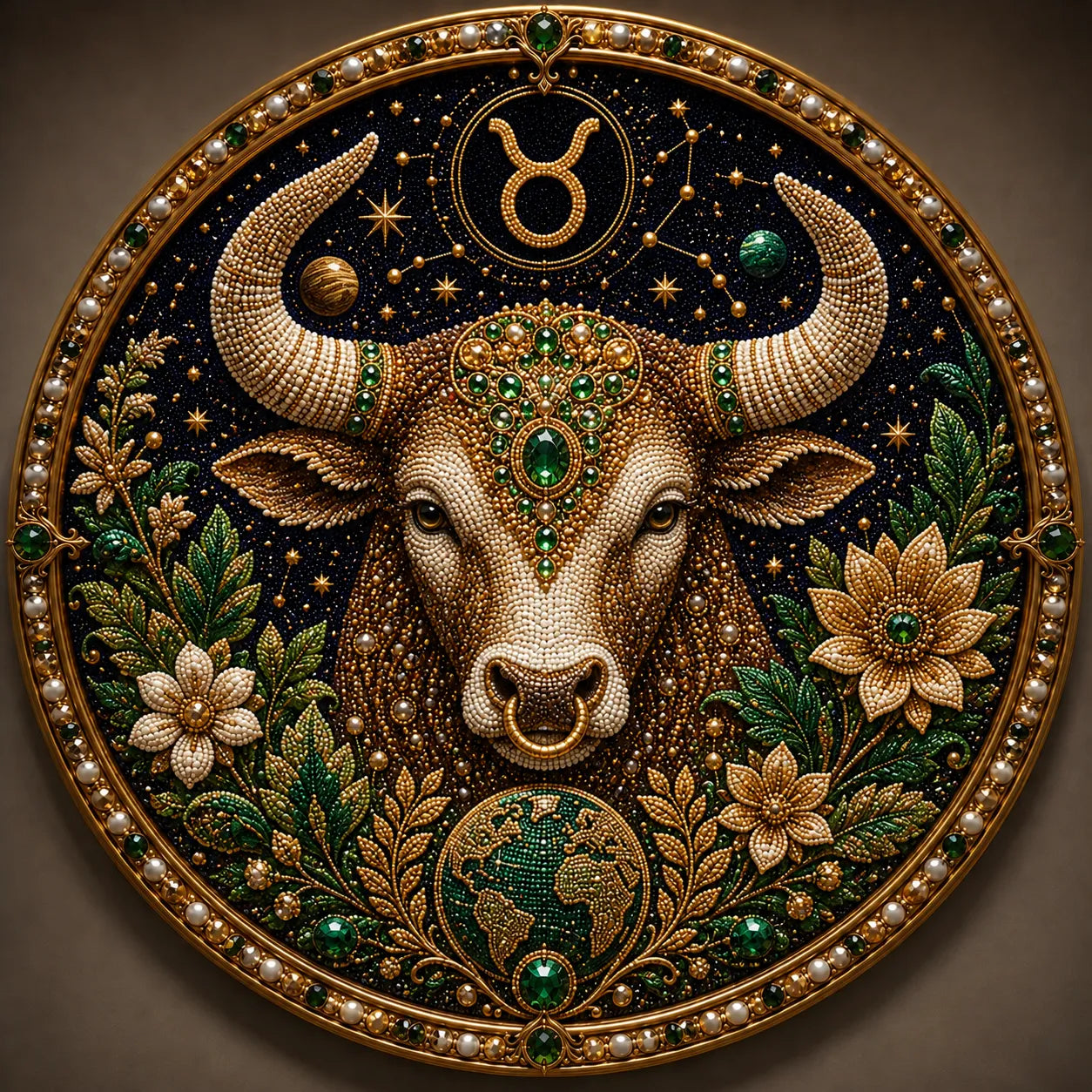 ✨ Premium 3D Pearl 12 Zodiac Signs Art Kit