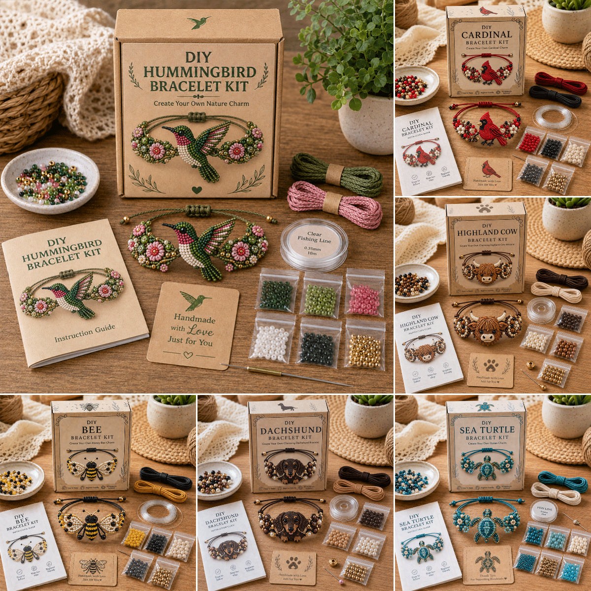 🐙DIY Beaded Bracelet Making Kit