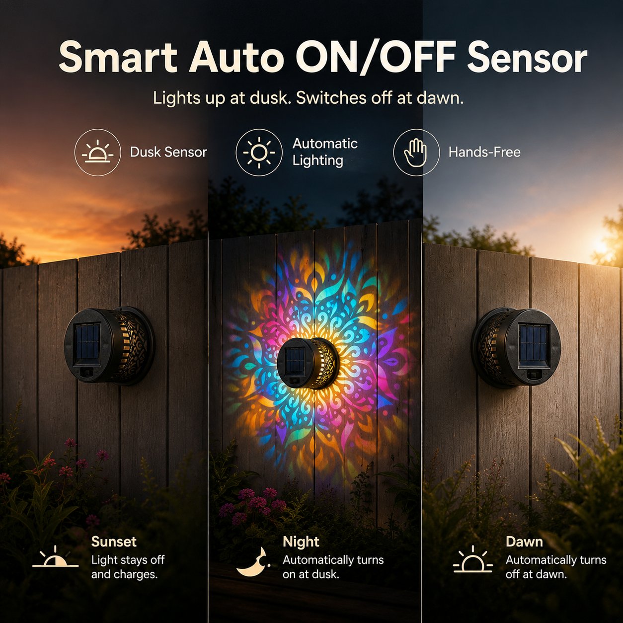 ✨Solar Mandala Wall Light Projector