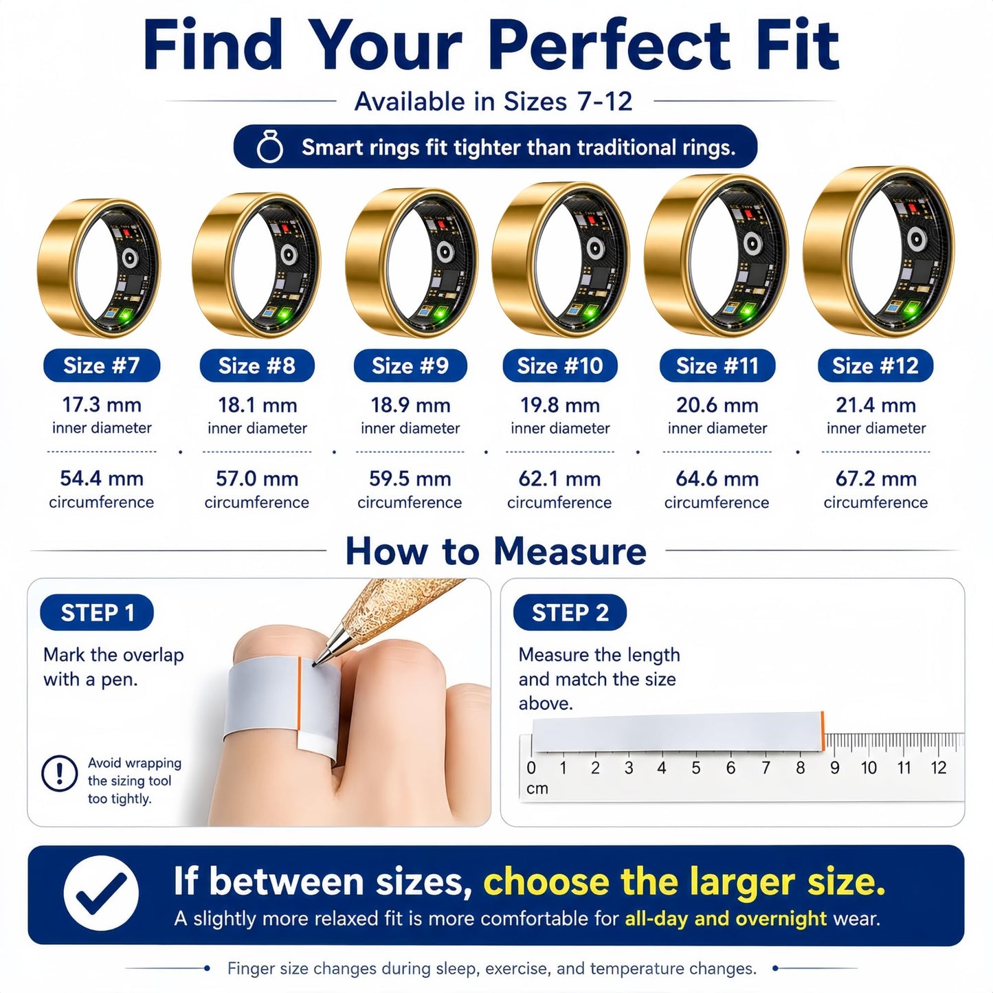 Smart Ring Health & Fitness Tracker