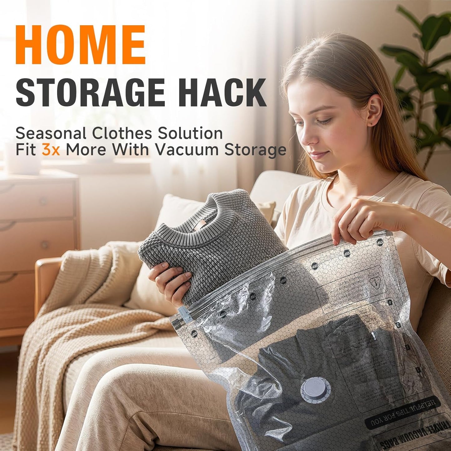 Space Saver Vacuum Storage Bags with Portable Electric Pump