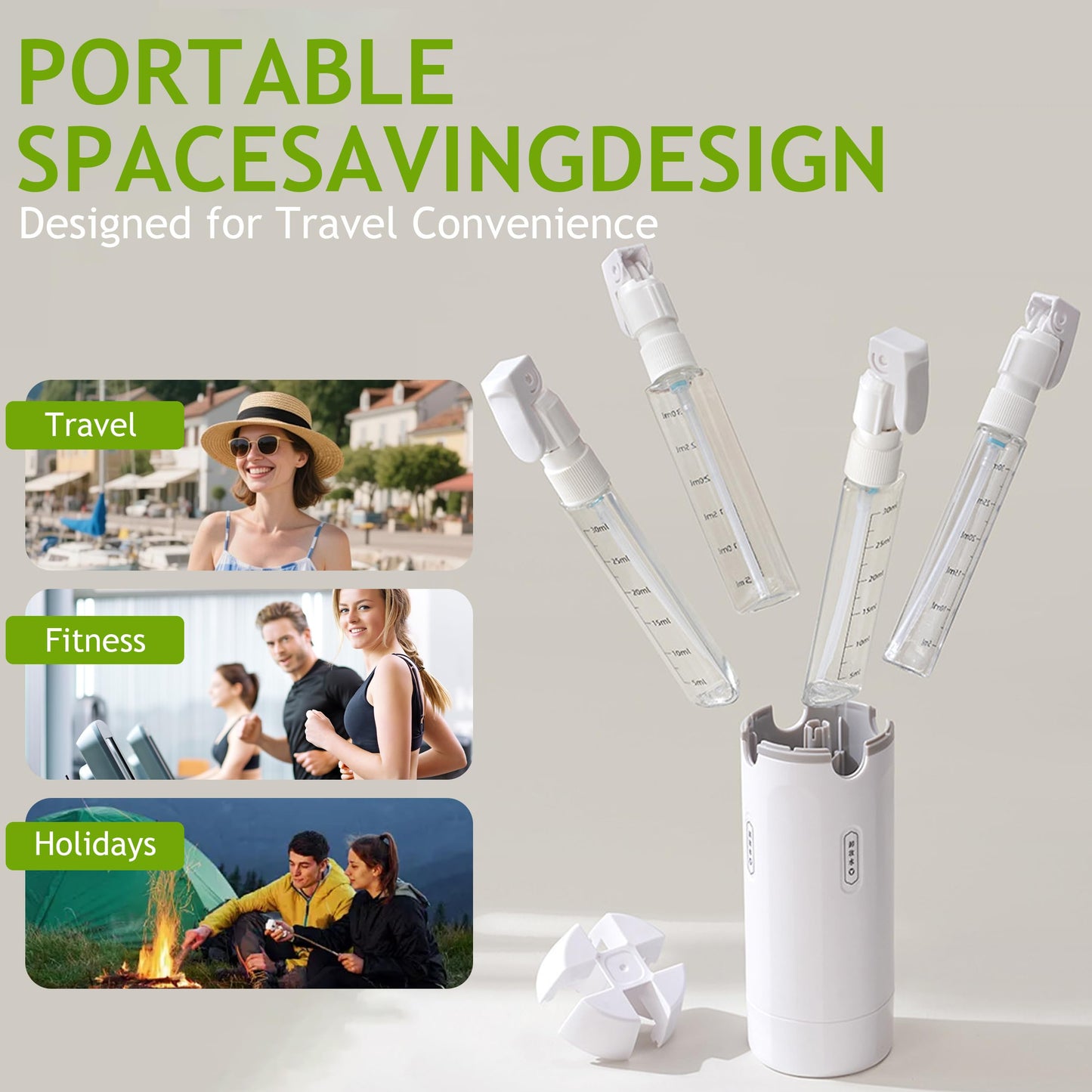 4-in-1 Portable Cosmetic Shampoo Dispenser Storage Bottle