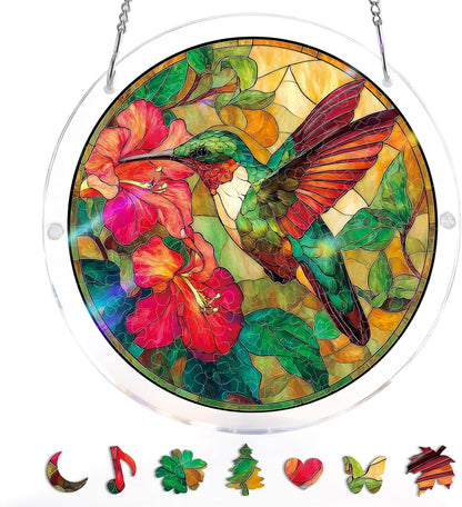 Colorful Birds of Spring Sun Catchers Window