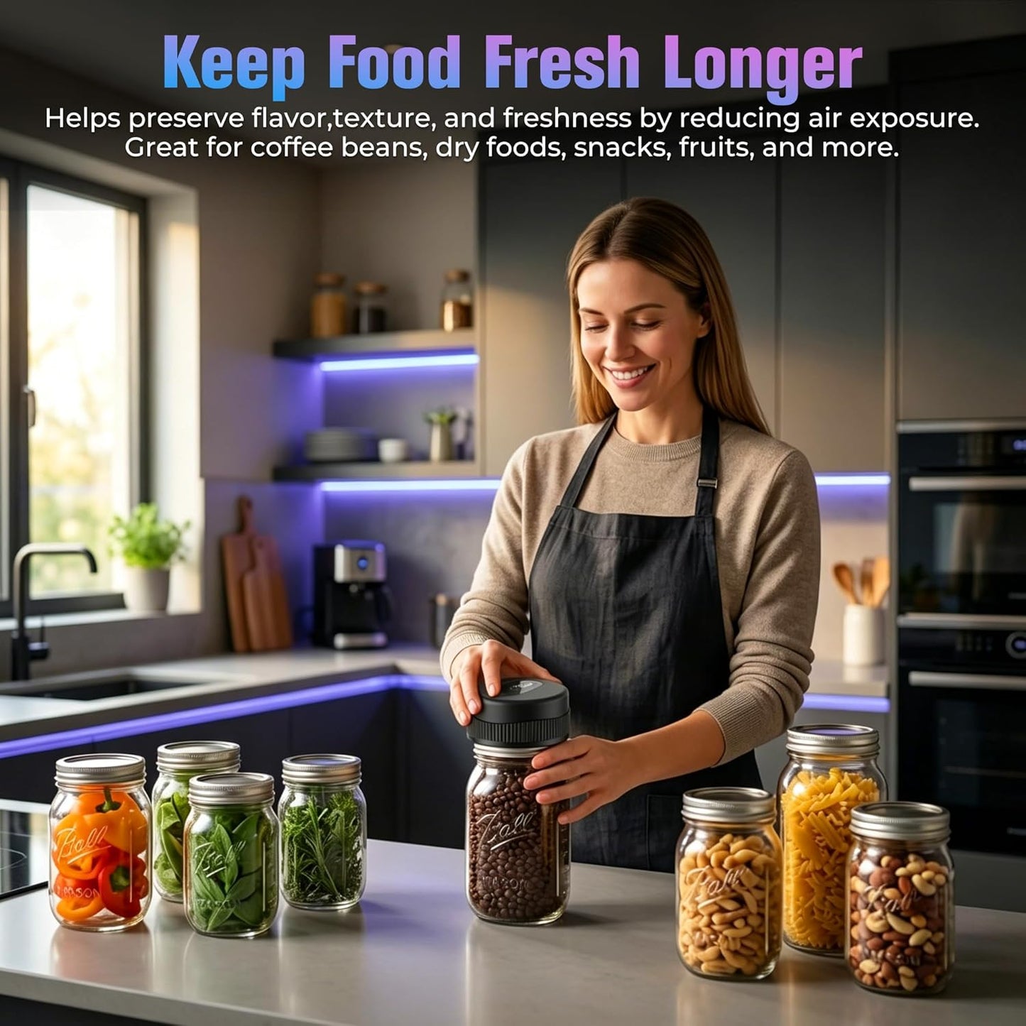 Electric Mason Jar Vacuum Sealer Kit