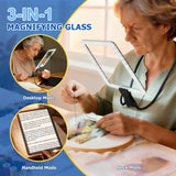 Large Hands-Free Magnifying Glass with 50 Ultra-Bright LED Light