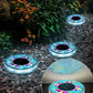 Waterproof Outdoor Glass LED Mosaic Solar Disk Light