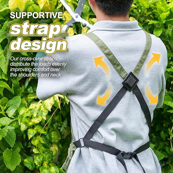 Gardening Apron with Pockets -Instant-Release Harvest System