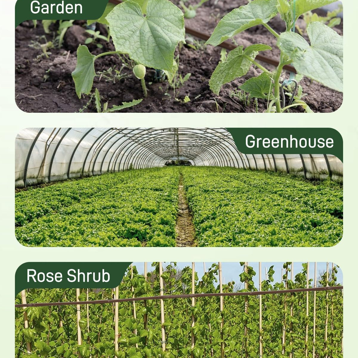 1/4" Drip Irrigation Tubing for Vegetation, Window Boxes and Garden