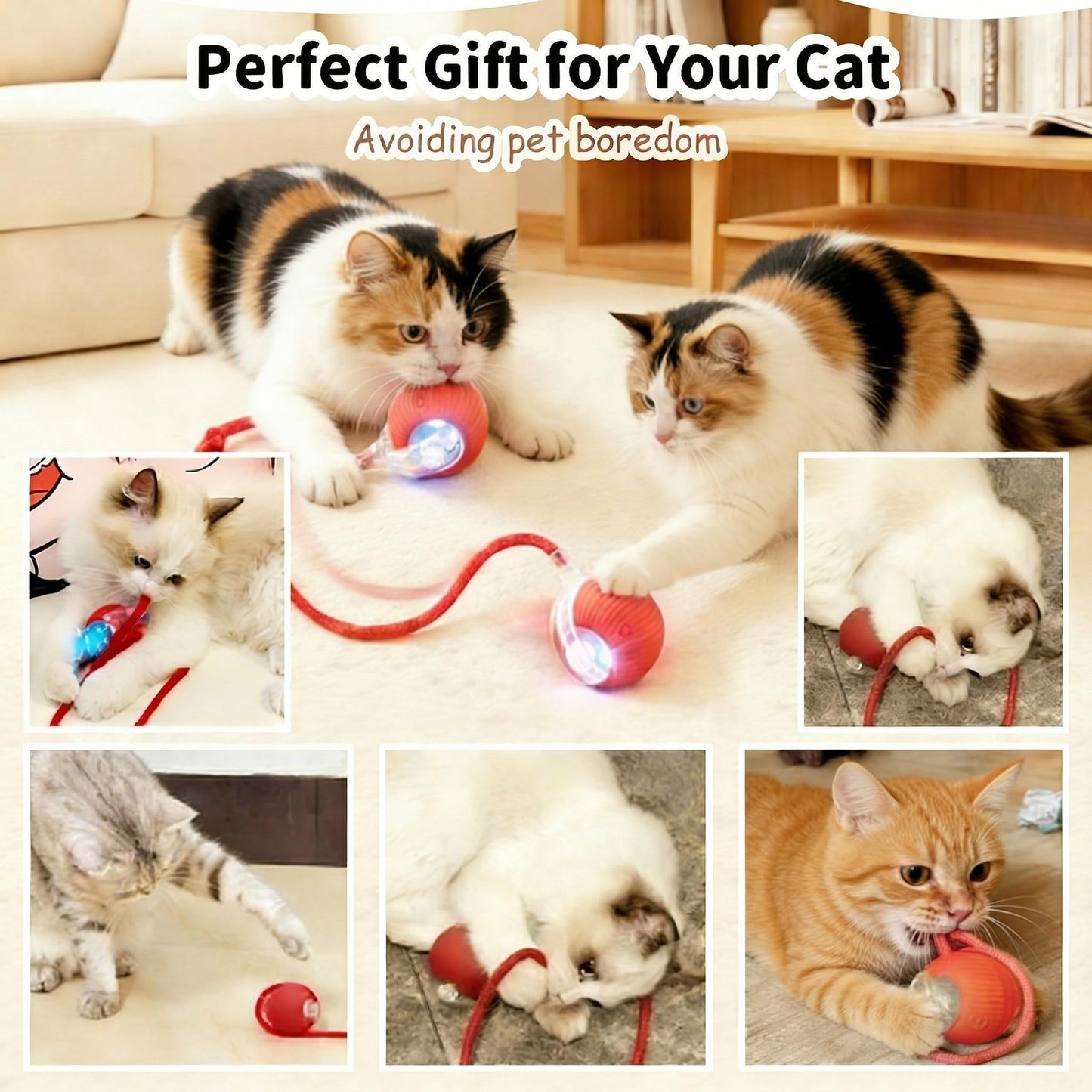 Rechargeable Smart Rolling Cat Ball