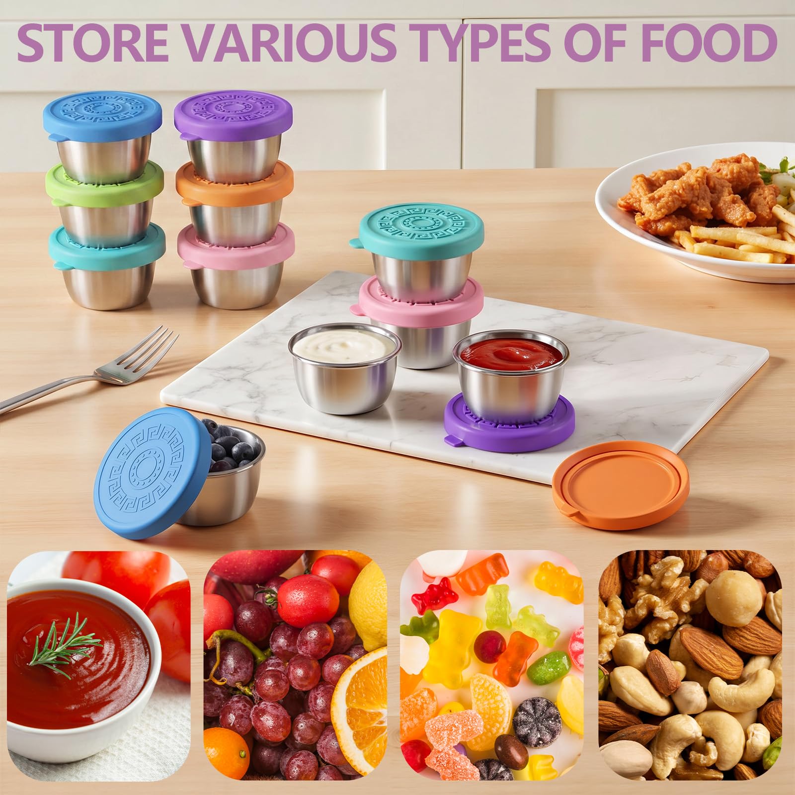 Stainless Steel Salad Dressing Container