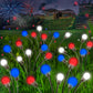 Solar Garden Lights Red White Blue 4th of July Decorations