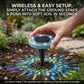 Waterproof Outdoor Glass LED Mosaic Solar Disk Light