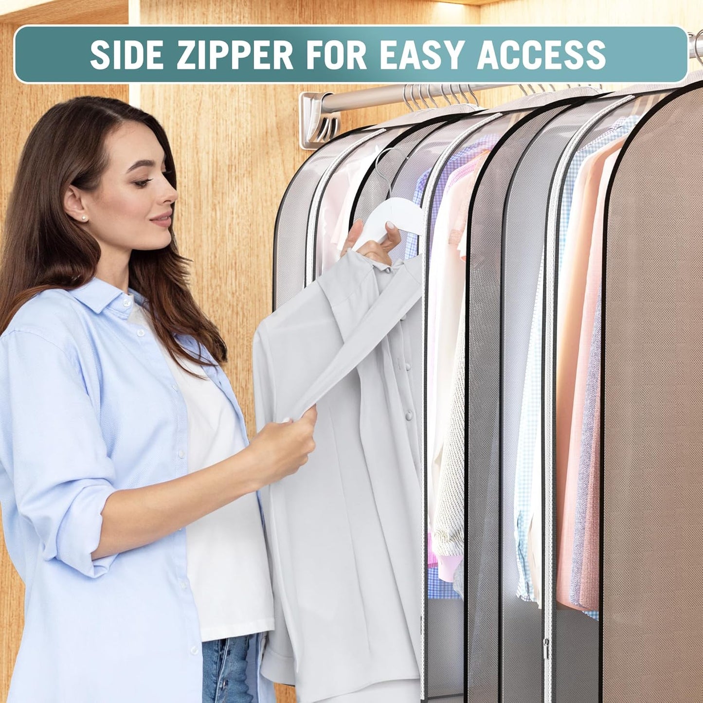 Gusseted Garment Bags for Hanging Clothes