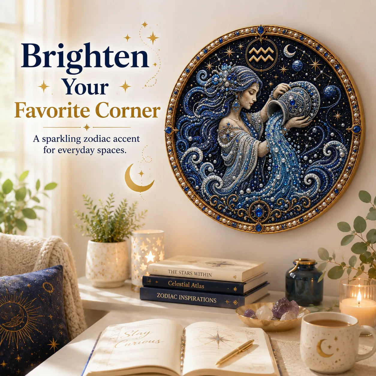 ✨ Premium 3D Pearl 12 Zodiac Signs Art Kit