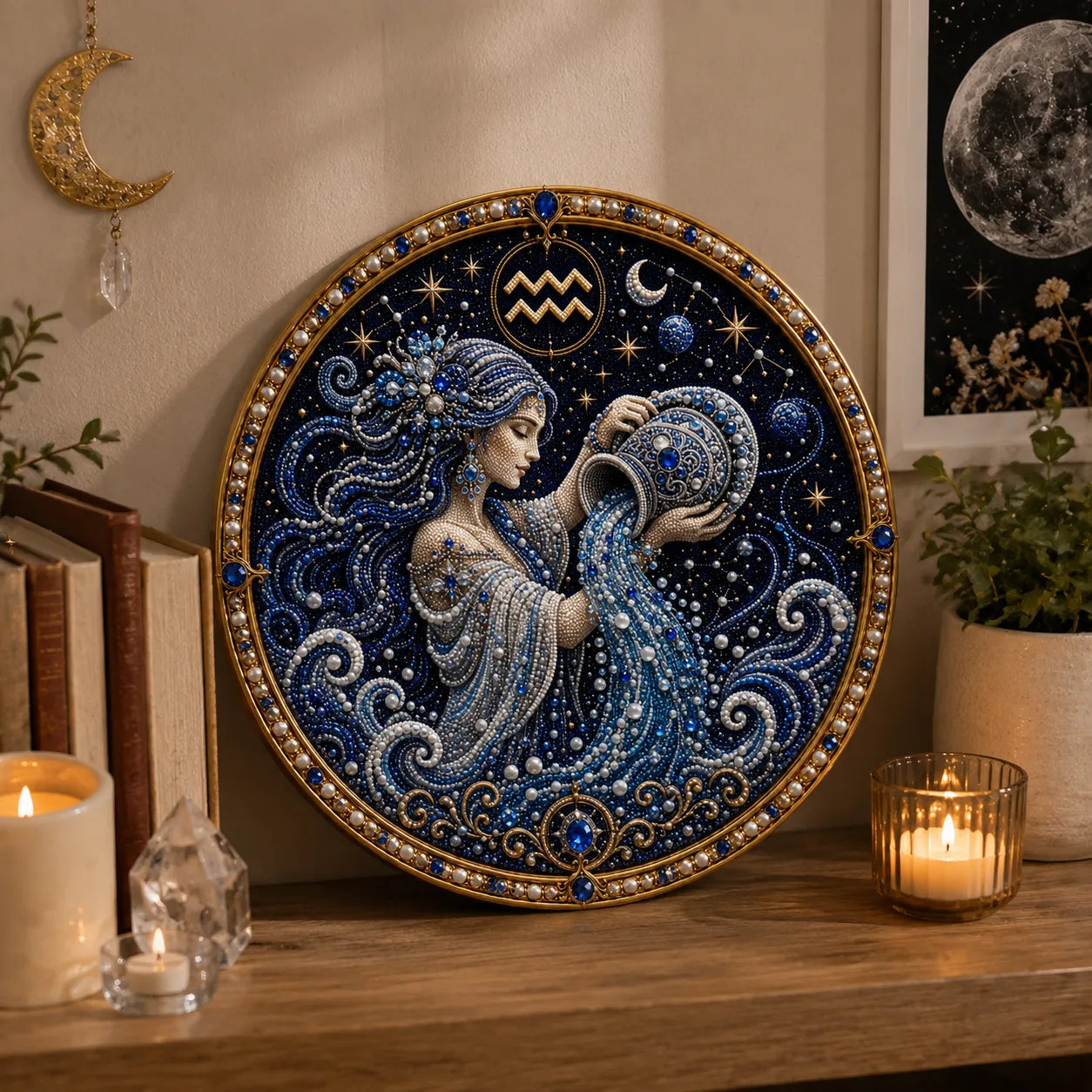 ✨ Premium 3D Pearl 12 Zodiac Signs Art Kit