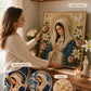 Divine Pearl Bead Virgin Mary Icon – DIY Faith Art Gift