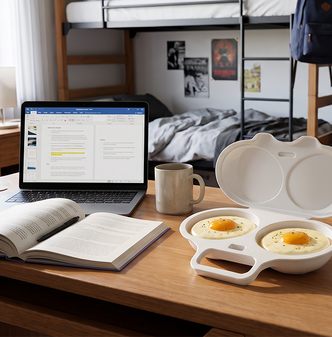 Dual Cavity Microwave Egg Poacher