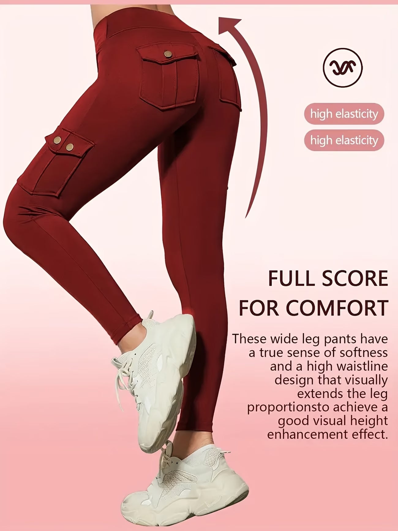 Women'S Slim Work Pants With Multi-functional Pockets