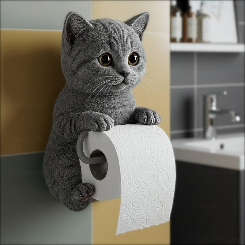 Wall Mounted Toilet Paper Holder Organizers Cats Shape