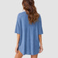 Casual Oversized 2-Piece Lounge Set with Crewneck & Split Hem