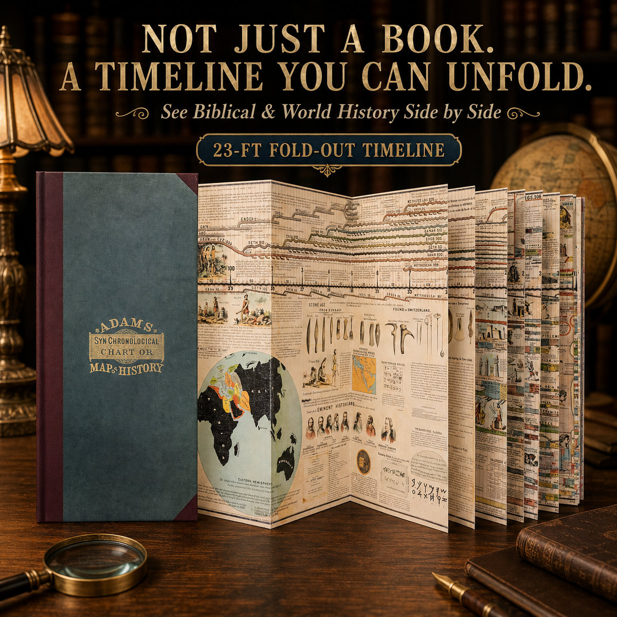 Synchronological History Chart – 6,000 Years of Biblical & World Events in One Fold