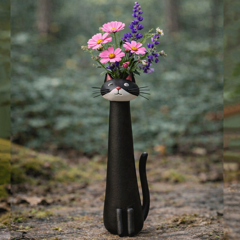 Mini Quirky Cat & Puppy Vase